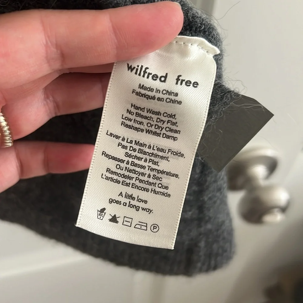 NWT Wilfred Free Fei Fei Sweater - Heather Charcoal / Gray (XXS)
